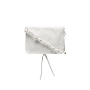 Jil Sander White Tangle Leather Shoulder Bag, new!